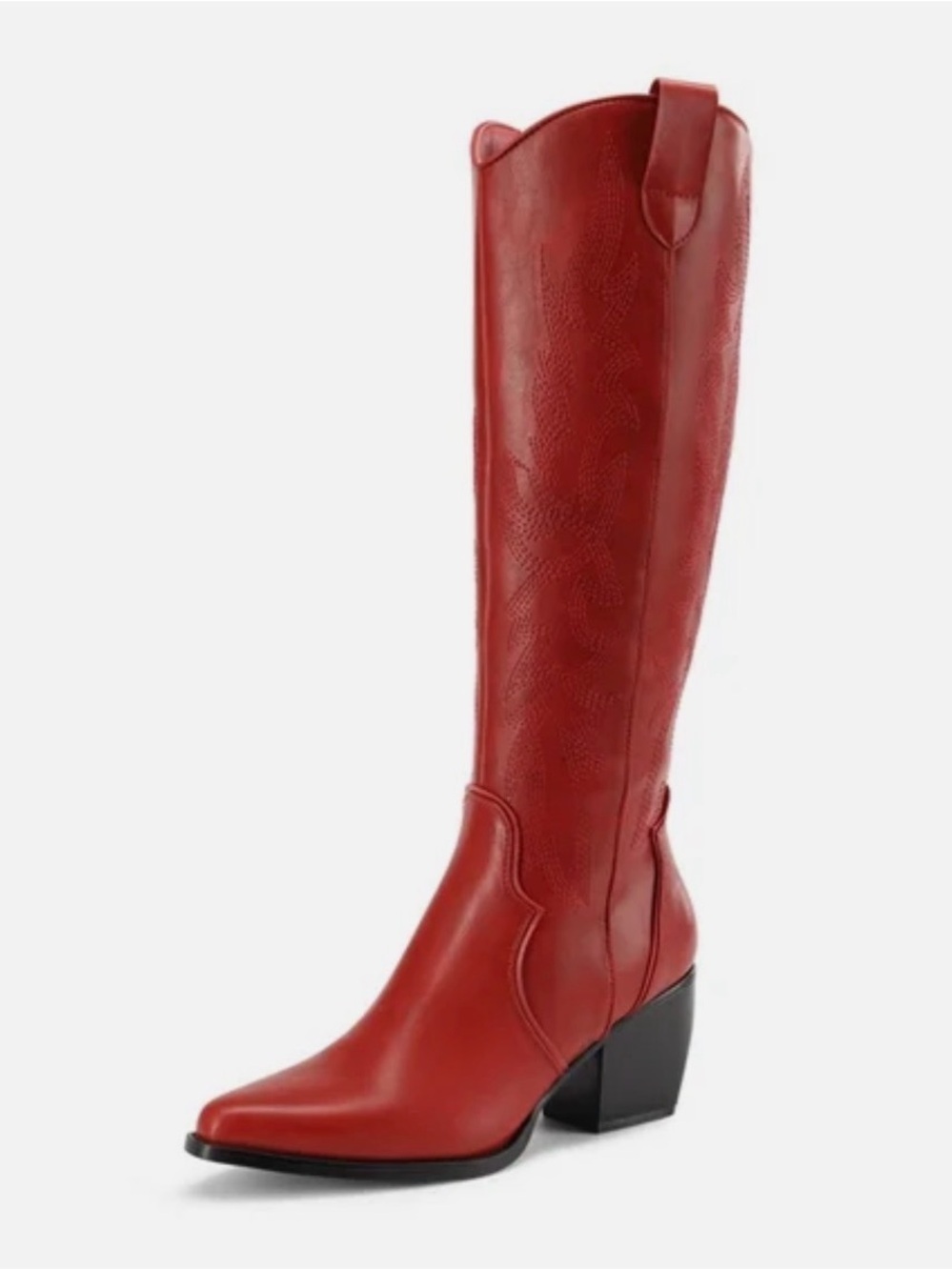 Women's Red Leather Western Boot
